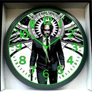 Glow In The Dark Wall Clock John Wick Music Studio Lounge Glow In The Dark Wall